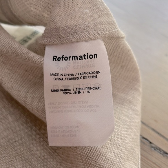 Reformation Adalyn Linen Crop Top Size 12 - Picture 9 of 10